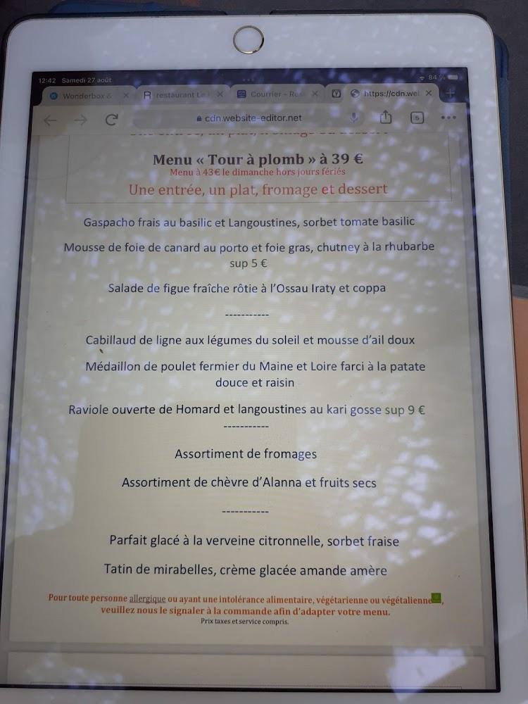 restaurant le François 2 - Menu Image 1