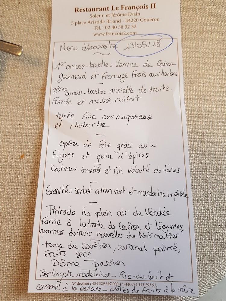 restaurant le François 2 - Menu Image 4